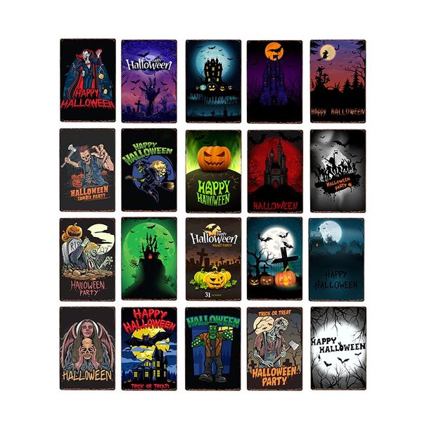 

металл знак плакат 20х30см retor halloween party metal винтажный декор комнаты plaquestin знаки wall art plate налет club cafe бесплатная до