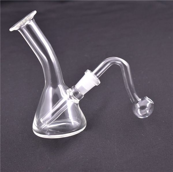 1 stücke Mini Tasche Glas Bongs Recycler Öl Rigs Glas wasser Rohre Rauchen Rohr mini öl brenner dicke glas bubbler