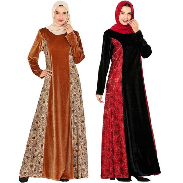 

black velvet abaya women robe pakistan dubai turkey turkish bangladesh plus size islamic clothing 4xl kaftan hijab muslim dress, Red
