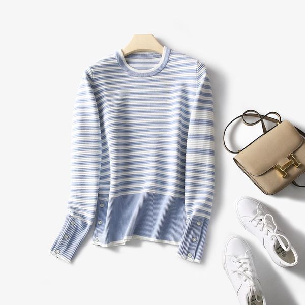 

2019 autumn&winter new arrival office lady sweater base blouse women hmr19139oct2, White;black