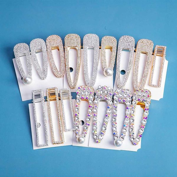 

клип 3шт shiny pearl волос для женщин девушки привязать кристалл волос придерживайтесь rhinestone шпилька водослива площади для укладки воло, Black