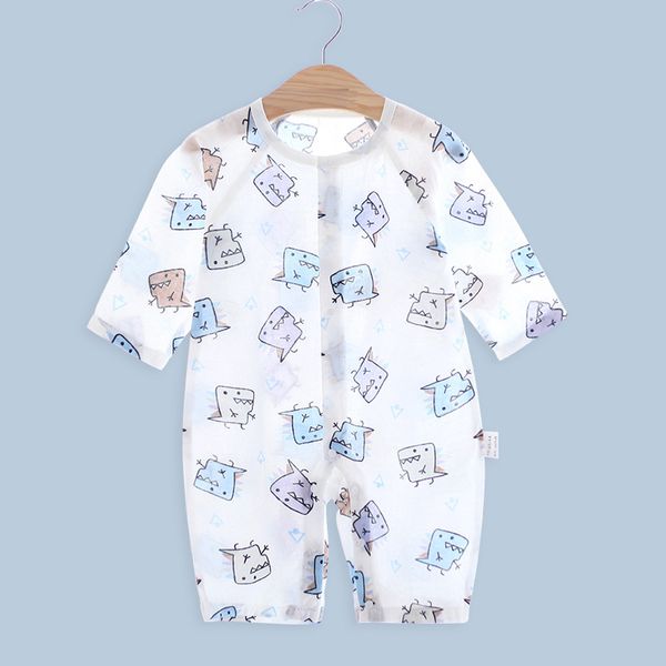 

двђлойн маѬлеве младенека romper лопка  длиннми Ѭђкавами комбинезон ле Blue