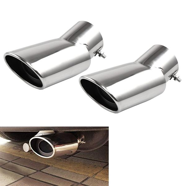 

2pcs silver car exhaust muffler tail pipe tip tailpipe for crv cr-v 2017