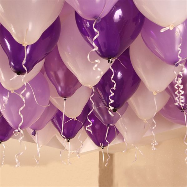 

10pcs/lot 10 inch light purple latex balloons wedding decorations balloons inflatable children's birthday party balloon supplies