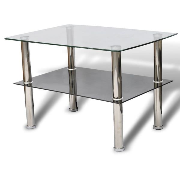 

glass coffee table 2 trays dining room furniture