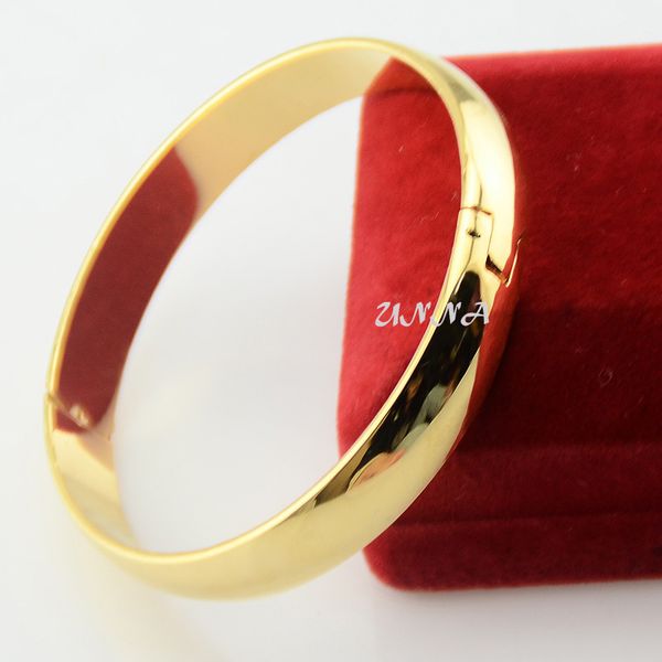 

7mm 9mm 10mm womens girls gold color bangles openable bracelets new, Black
