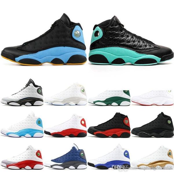 

13 13s low chutney men basketball shoes men flint wheat bred black cat island green cp3 home mens sports designer sneaker shoe 7-13