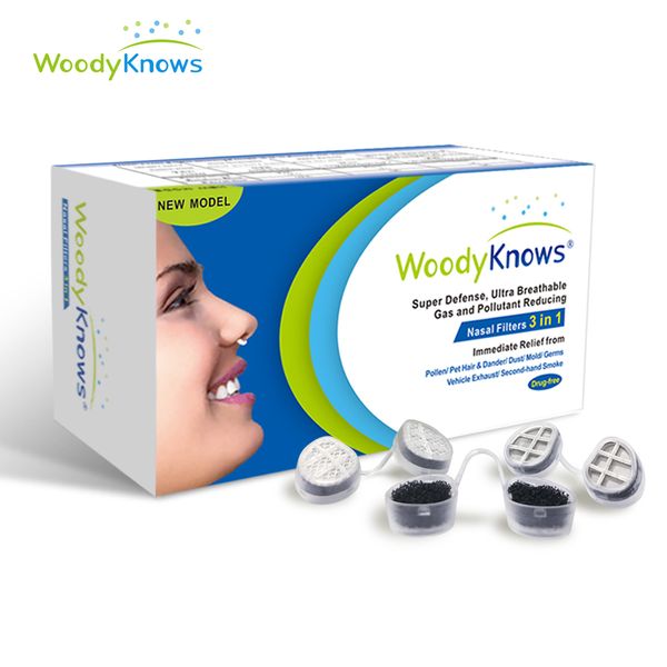 

woodyknows 3 in 1 nose nasal filters, combines super defense, ultra breathable and gas & pollutant reducing nasal filters