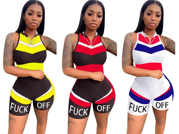 

new rompers womens jumpsuit sleeveless solid ladies two piece set bodysuit women overalls #68930, Black;white