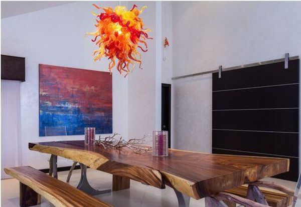 

wholesale 100% mouth blown glass art modern chandeliers foyer decor murano glass led light source hanging chandelier with ce ul certificate