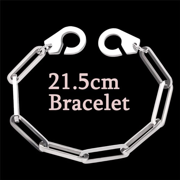 

215 mm men bracelet handcuff cuff bracelets men simple punk bangle femme chain silver color bracelet for women jewelry pulseiras, Golden;silver