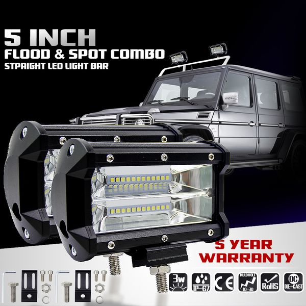 

5 inch 72w motorcycle car fog lamp work light led 4x4 the searchlight bar for boats atv utv suv 4wd truck offroad vehicle