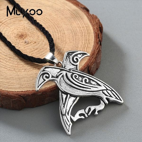 

vintage personality steampunk ancient silver color double birds couple style talisman pendant mens slavic necklace birthday gift