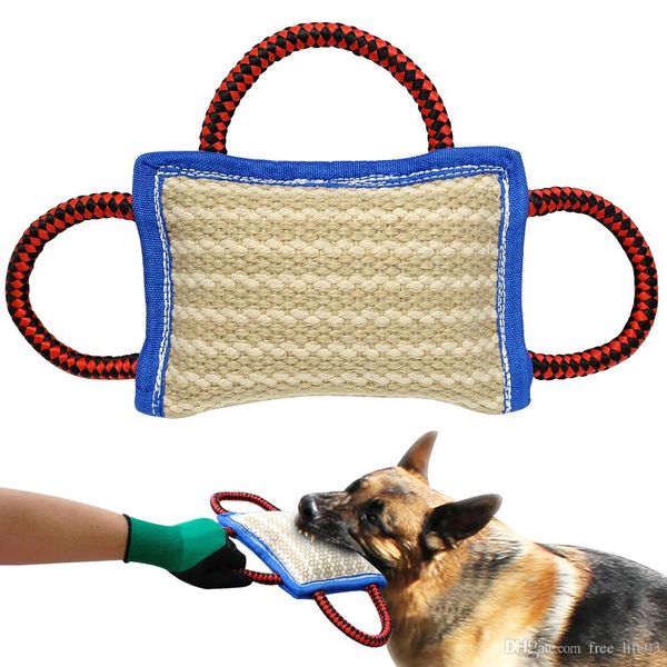 2019 Jute Dog Bite Pillow Dogs Training Playing Toys Pet Chewing