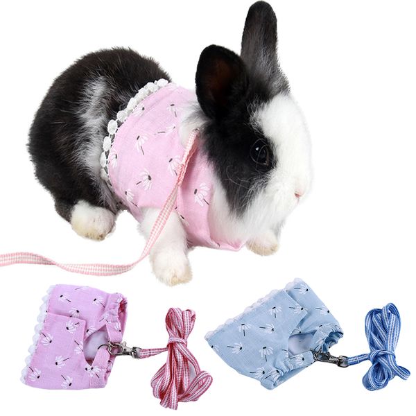 

small pet two-legged chest strap outdoor traction rope leash clothes for chinchilla dutch guinea pig breathable cotton corsetd20