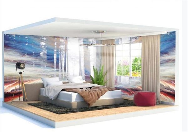 

large oil painting abstract forest woods whole house background wall decoration painting hd 3d wallpaper