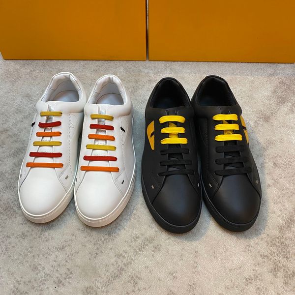 DHL Ücretsiz Kargo 20SS Yeni Geliş Sıcak Satış Mens Tasarımcısı Çanta Bugs Sneakers Siyah ve Sarı Deri Düşük Tops Ayakkabı Tasarımcısı Ayakkabı erkekler