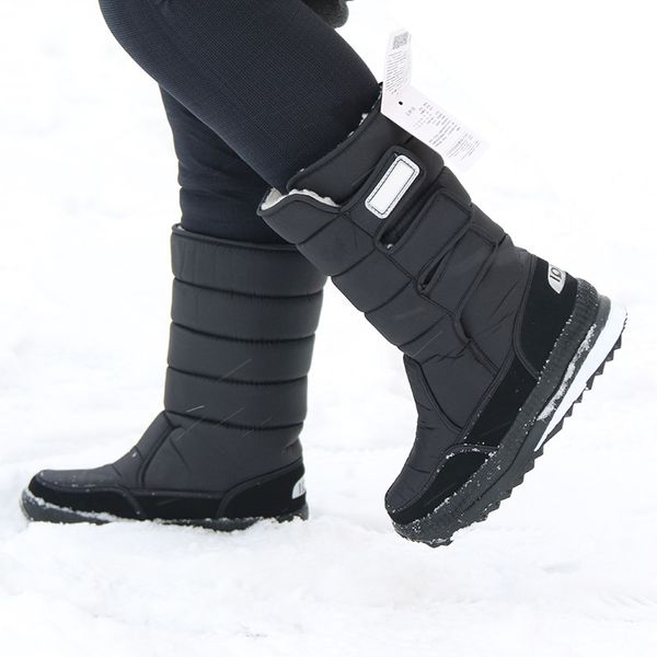 

snow boots nice brand women winter boots mother shoes antiskid waterproof flexible women fashion casual plus size, Black