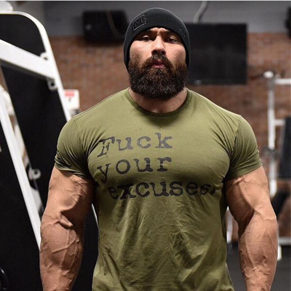 

2019 new mens summer bodybuilding cotton short sleeve t shirt gyms fitness shirts male casual workout tee clothing y19050701, White;black