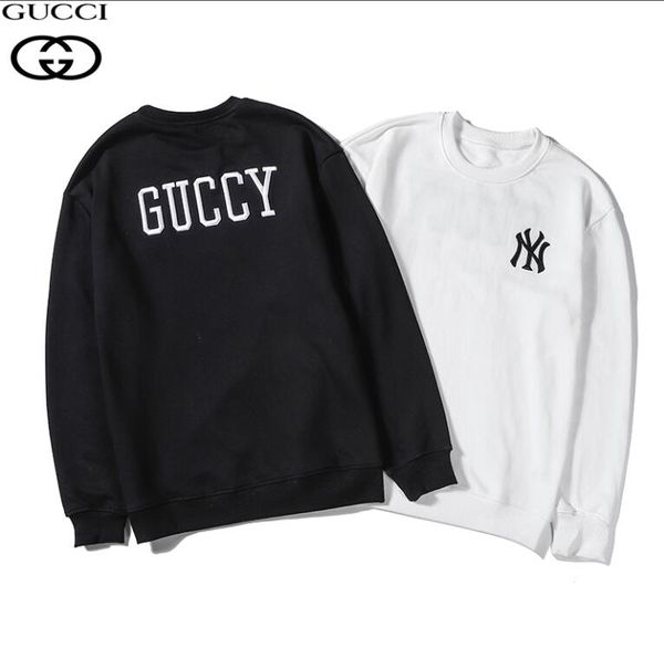 

бренд top моды качества нового цвет балахон hip hop streetwear классической вышивки письмо marka руно hoodie осень пальто зима, Black