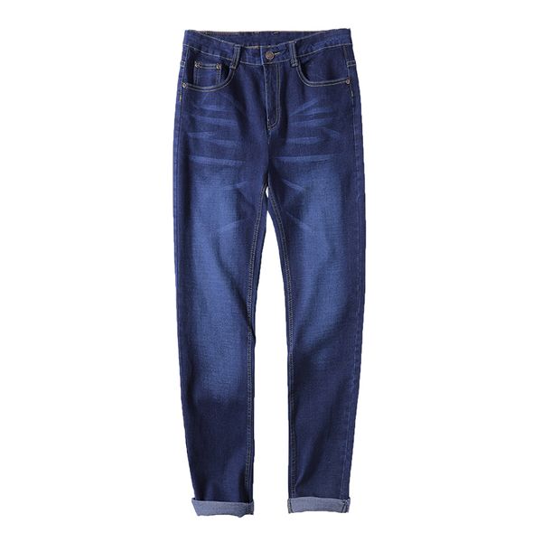 

2019 new spring jeans men denim trousers soft mens pants men's fashion large big size 40 jeans homme, Blue