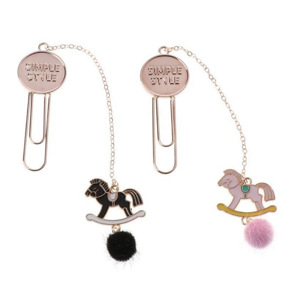 

1 шт. новый волос мяч троянский цвет перо кулон закладка элегантный металлический кулон симпатичные декоративные книги папка