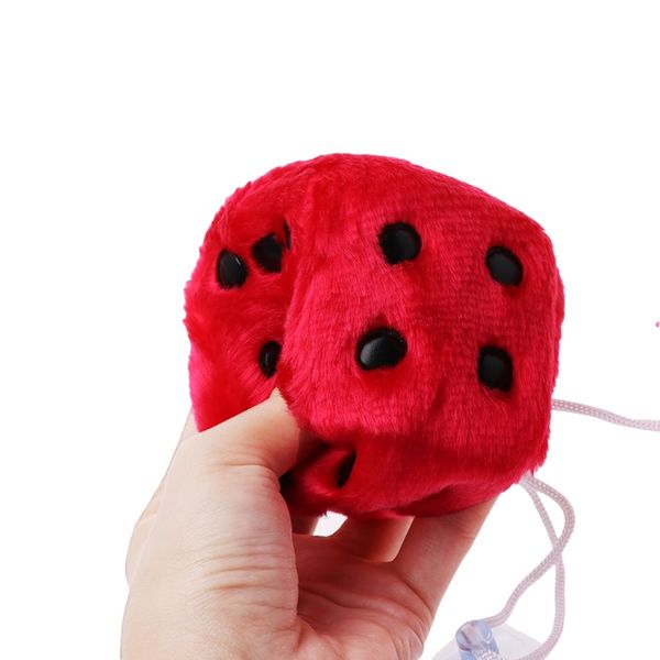 

car pendant color plush dice automobiles rear view mirror charms car decoration