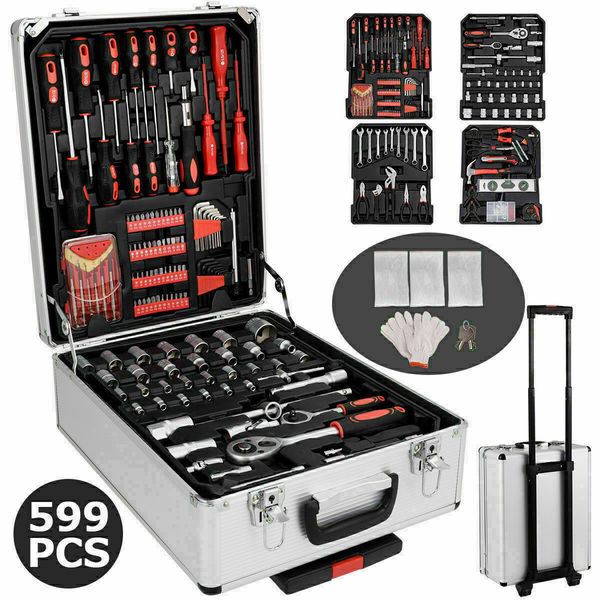 

Promotion 599 pc hand tool et mechanic kit wrenche ocket toolbox trolley ca e ca tor