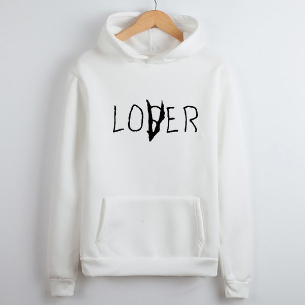 

lover printed hoodies women fleece long sleeve casual women sweatshirt for casuals pullover moletom feminino black & white