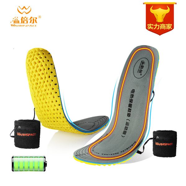 

winter rechargeable heating keep warm insole absorption motion warm feet shoes pad 8 hours usb charge battery insoles, Black
