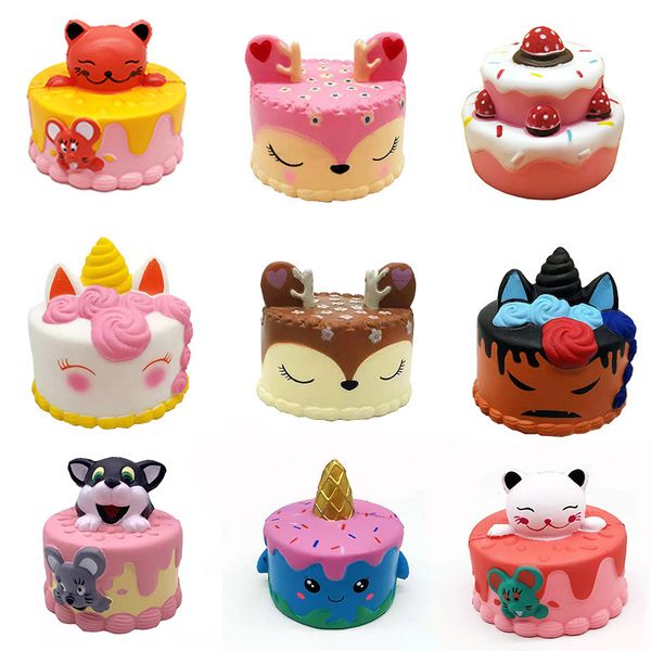 

squishy cute pink unicorn toys colorful giraffe cat ears unicorn cake tail cakes kids fun gift squishy slow rising kawaii squishies toys