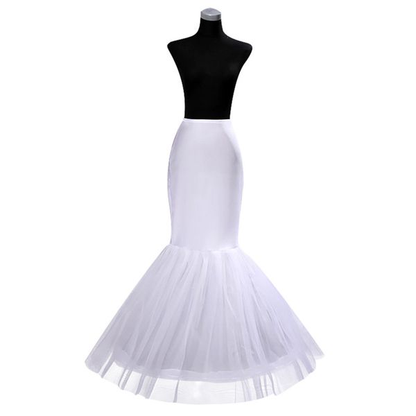 Hot Cheap One Hoop Petticoat Crinoline per abiti da sposa a sirena Tromba a balze Sottogonna Sottoveste a sirena Slip Accessori da sposa