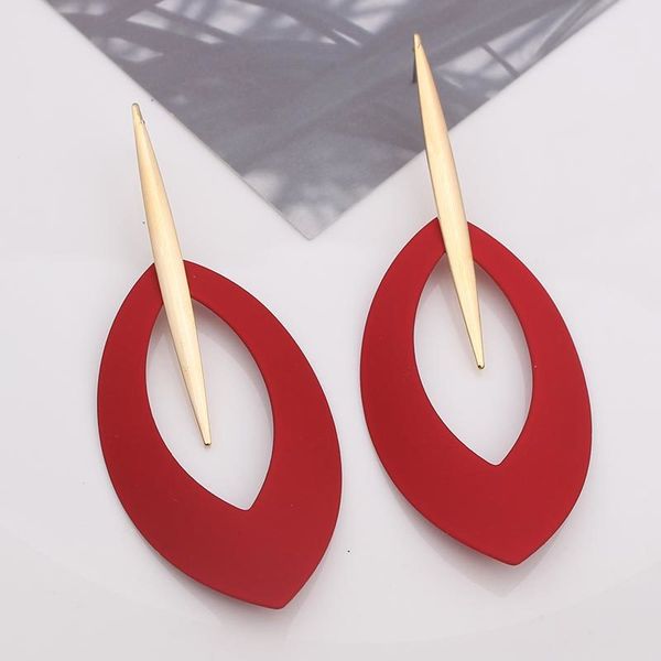 

red earrings for women vintage big statement long dangle earrings wedding bridal boho trendy earrings fashion jewelry 2019, Silver