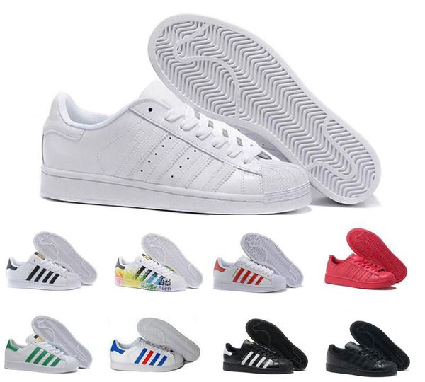 

superstar white black pink blue gold superstars 80s pride sneakers super star women men sport outdoor shoes eu sz36-45
