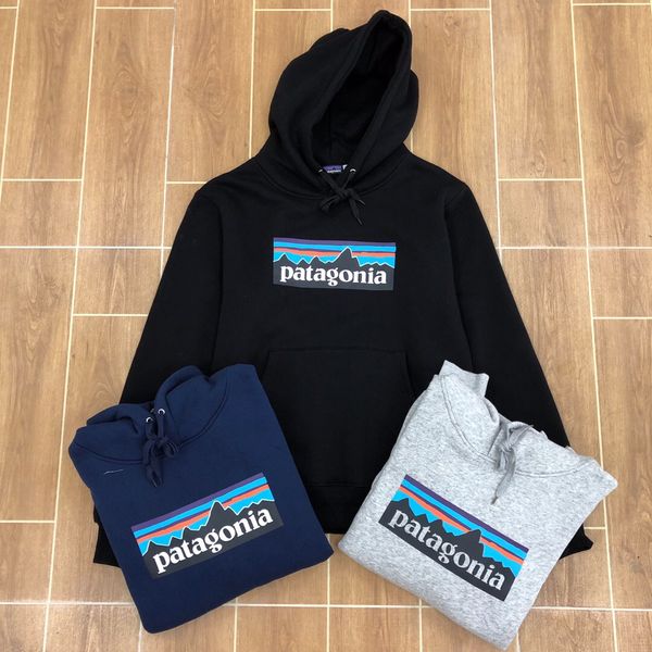 

patagonia mountain print men's designer hoodies cotton long sleeve with logo and tags lightning-fast delivery, Black