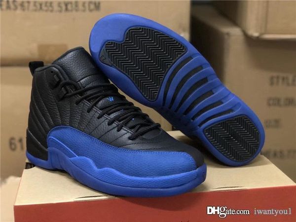 

est authentic air 12 game royal black blue high og retro men basketball shoes 694jordan real carbon fiber 130690-014 sneakers with box