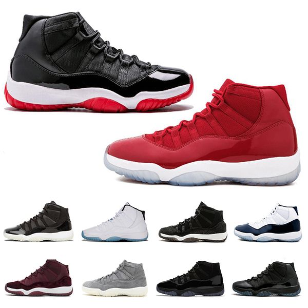 

Men Basketball Shoes Concord High 11s Platinum Tint Cap and Gown Gym Red Bred Barons 11 Mens Sports Designer Trainers Sneakers Size 36-47