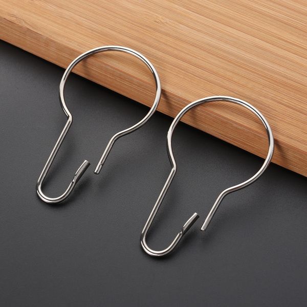 

1000pcs new stainless steel chrome plated shower bath bathroom curtain rings clip easy glide hooks fedex ing