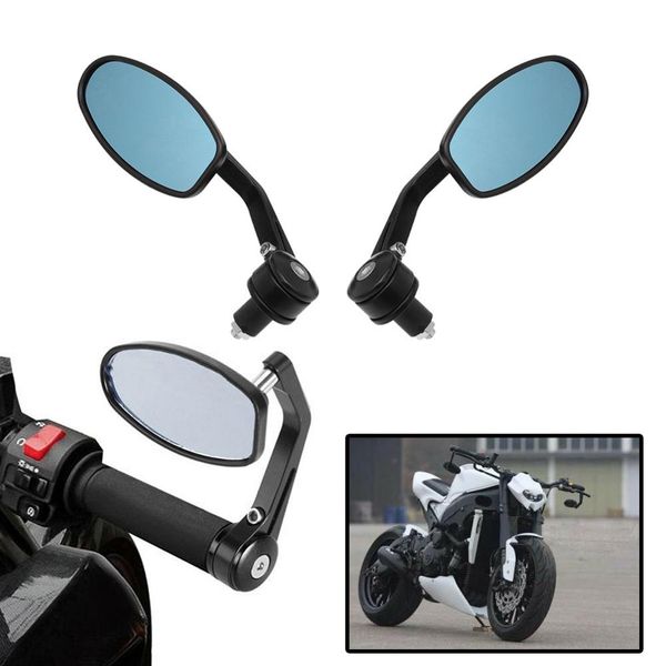 

motorcycle handlebar rearview mirror bar end mirrors 7/8" handle for speed triple motocross accessories