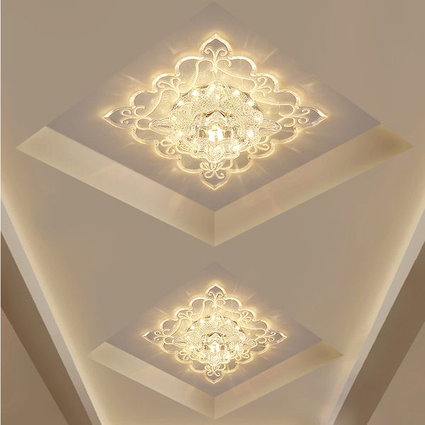 

square colorful spotlights led color downlight embedded surface mountd crystal aisle lights corridor entrance foyer ceiling lamp