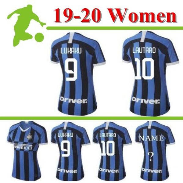 

women soccer jerseys 19 20 inter soccer jerseys milan home away third maglie da calcio 2019 2020 godin barella women football shirts, Black;yellow