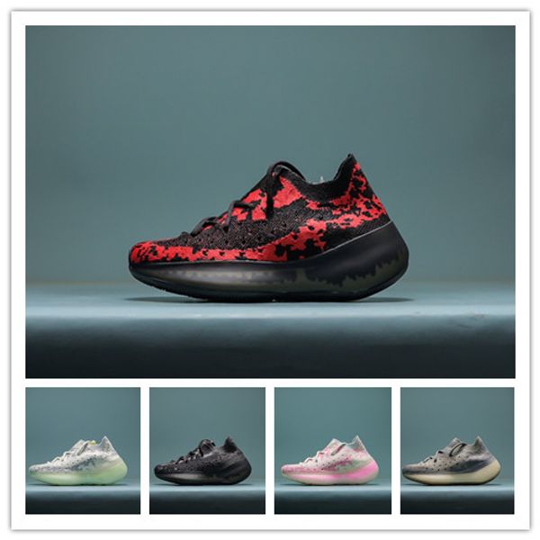 

alien kanye west kids running shoes 3m triple black white clay beluga luxury designer infant boy girl youth shoes size25-35