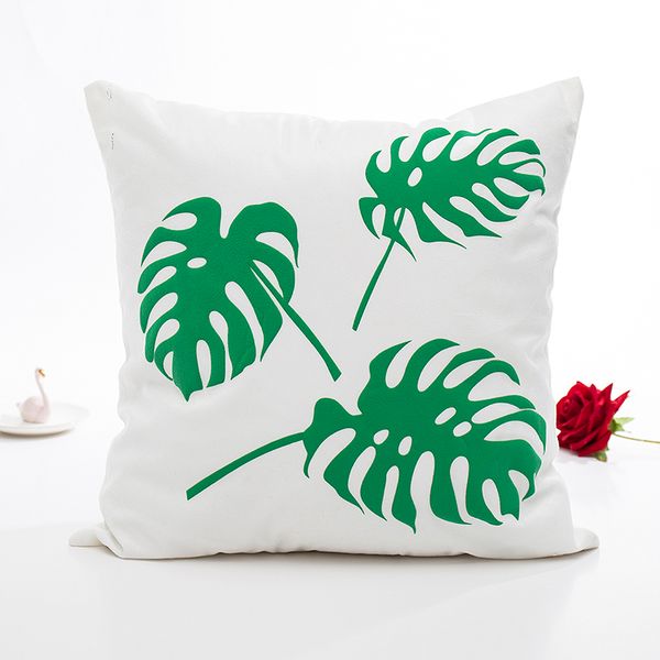 

1pcs modern cushion covers minimalist small fresh leaf marine series comfort pillowcase home sofa car decorative cushion covers