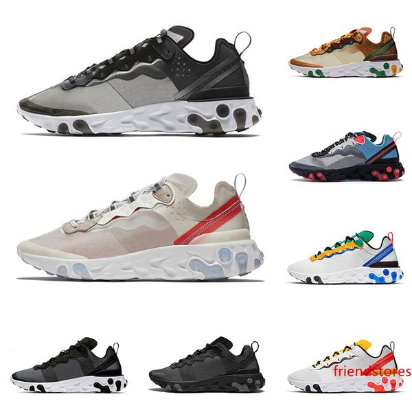 

2020 react element 87 55 кроссовки для мужчин женщин light bone triple black breed hyper pink мужские кроссовки спортивные кроссовки бегун
