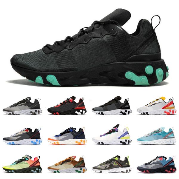 

2020 реагировать элемент 87 55 кроссовки для мужчин женщин light bone тройной черный разводятся hyper pink мужские спортивные тренеры кроссо