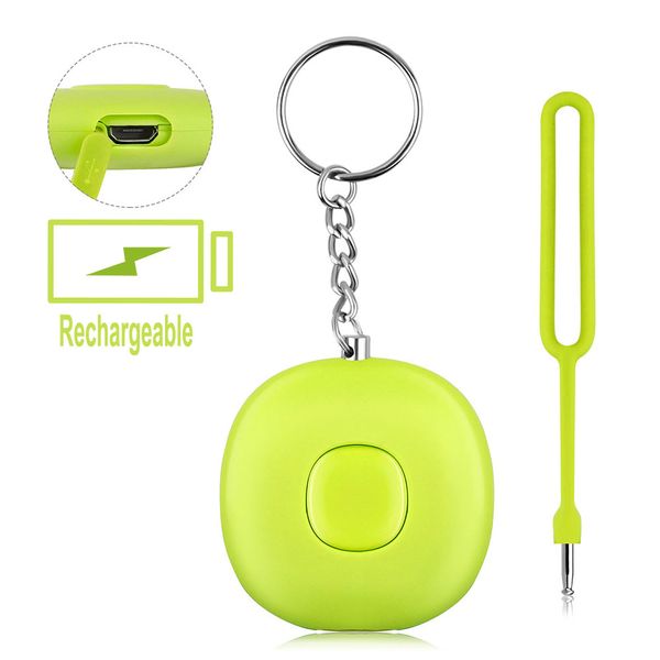 

safe personal alarm for women siren song safesound keychain with 140db siren 140mah rechargeable battery for elder students kids, gift