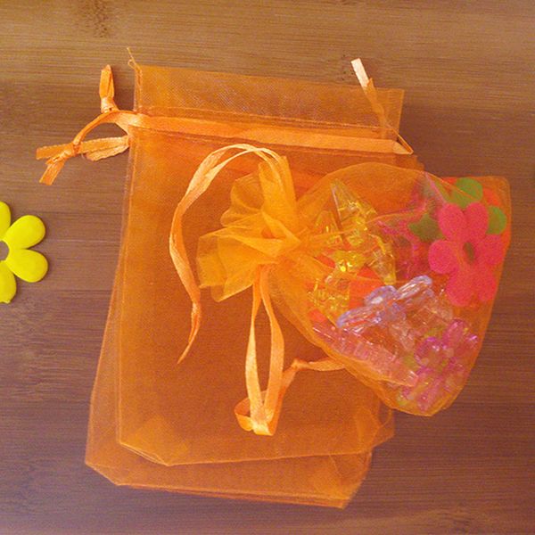 

1000pcs 13*18cm orange organza gifts bag jewelry packaging display bags drawstring pouch for bracelets/necklace/wed yarn bag diy, Pink;blue