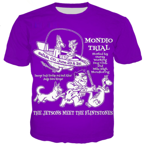 

fashion anime cartoon jetsons meet the flintstones t shirt 3d print men/womens summer round collar short sleeve casual u1645, White;black