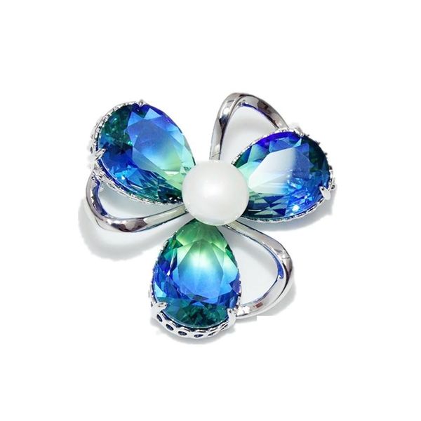 

новый шарм имитация pearl цветок брошь моды корсаж bridal ювелирные изделия циркон завод брошь платья женщин одежда шарф pins, Gray