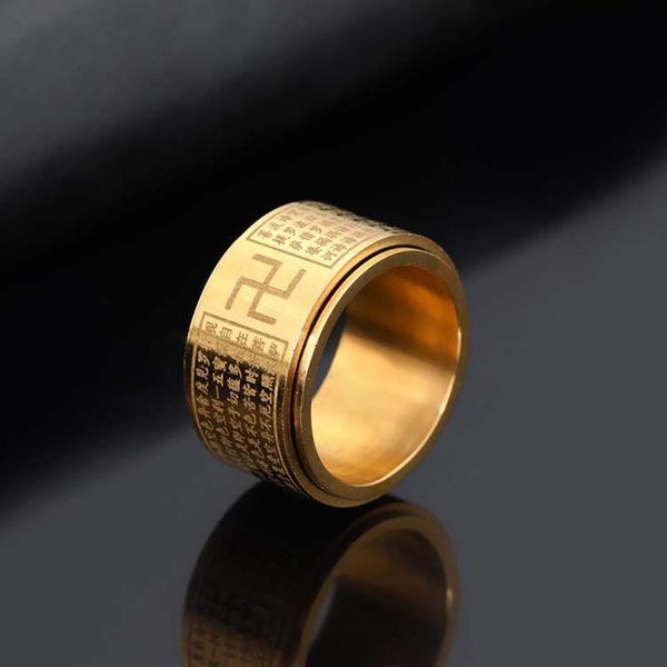 Vintage Buddhism Rotatable Incantations Of The Great Mercy Ring Mens Stainless Steel The Heart Channel Of Hand Shaoyin Character Ring Mens Rings Cheap Engagement Rings From Changjing5 3 44 Dhgate Com